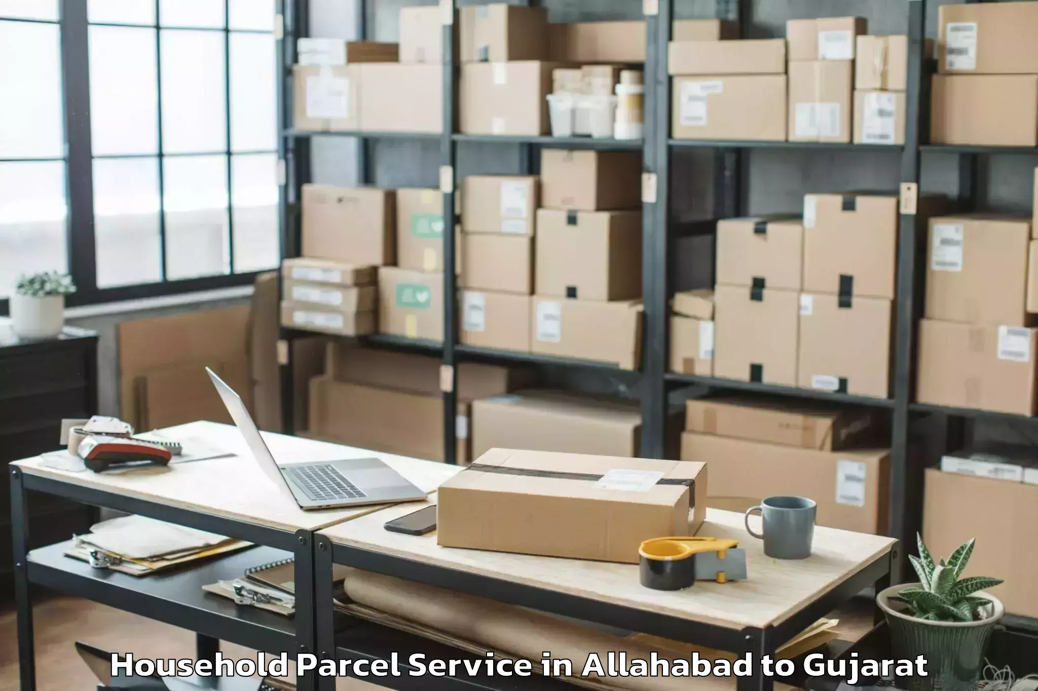 Book Allahabad to Kadi Sarva Vishwavidyalaya Gan Household Parcel Online